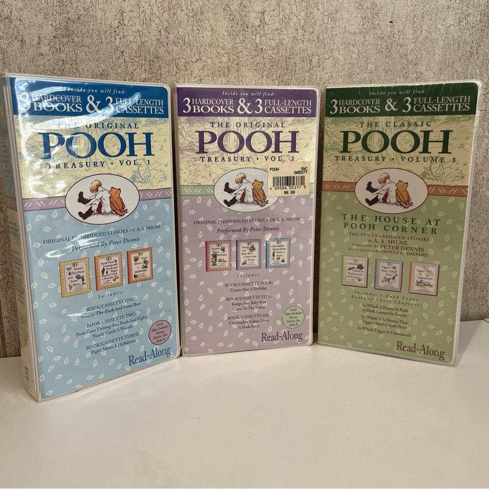 The Original Pooh Treasury Volume 1 - 3 Audio and Book sets. Volume 2-3 sealed